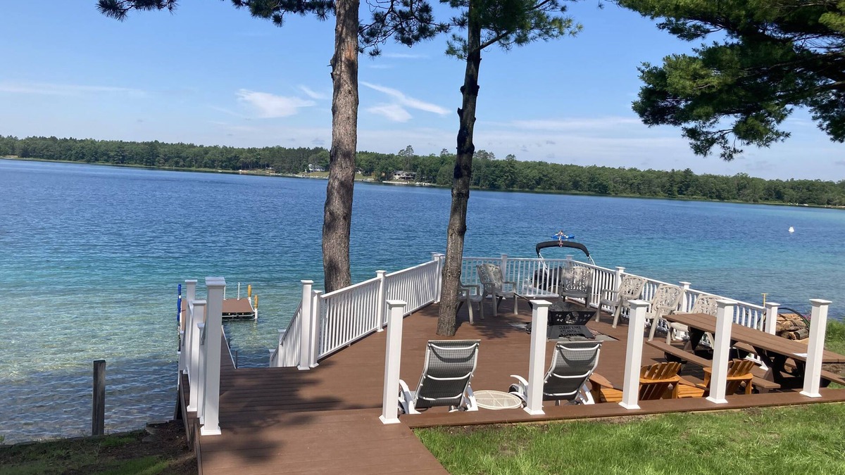 Canada Creek Ranch House | Beautiful Up North Lake Front Home on All Sports Clear Lake with BOAT Rental!