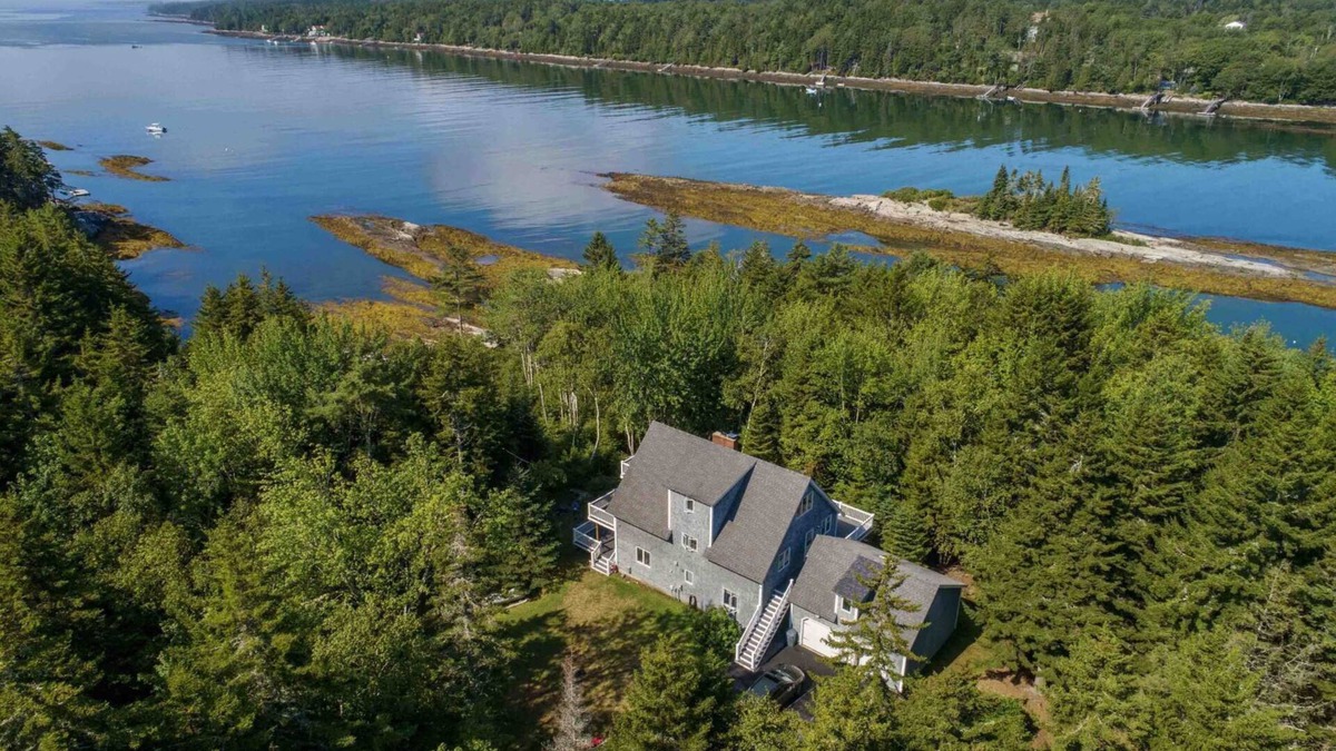 Harpswell House | Beautiful waterfront home, multiple decks, expansive views, private dock, large yard, and more!