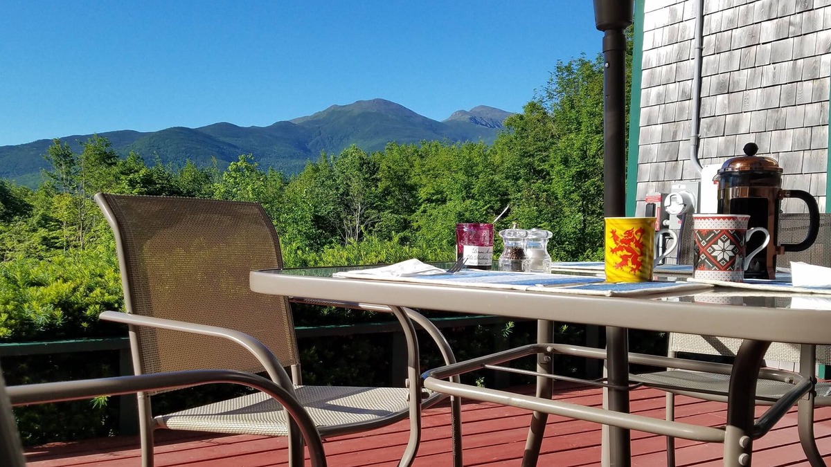 Randolph Apartment | Beautiful White Mountain views and direct access to the hiking trails