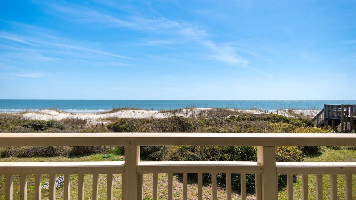 Caswell Beach Condo | Beechouse: Oceanfront Condo with Great Views, Community Pool, Near Golf Course