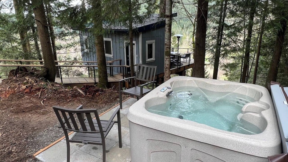 Bellingham House | Bellingham Treehouse w/Waterfall, View, & Hot Tub