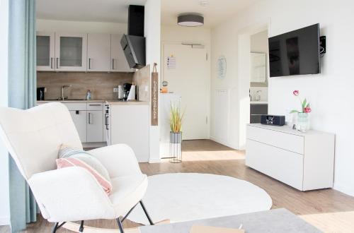 Marienleuchte Apartment | BeltBlick 29 - Moderne und barrierefreie Ferienwohnung mit Dachterrasse und Meerblick