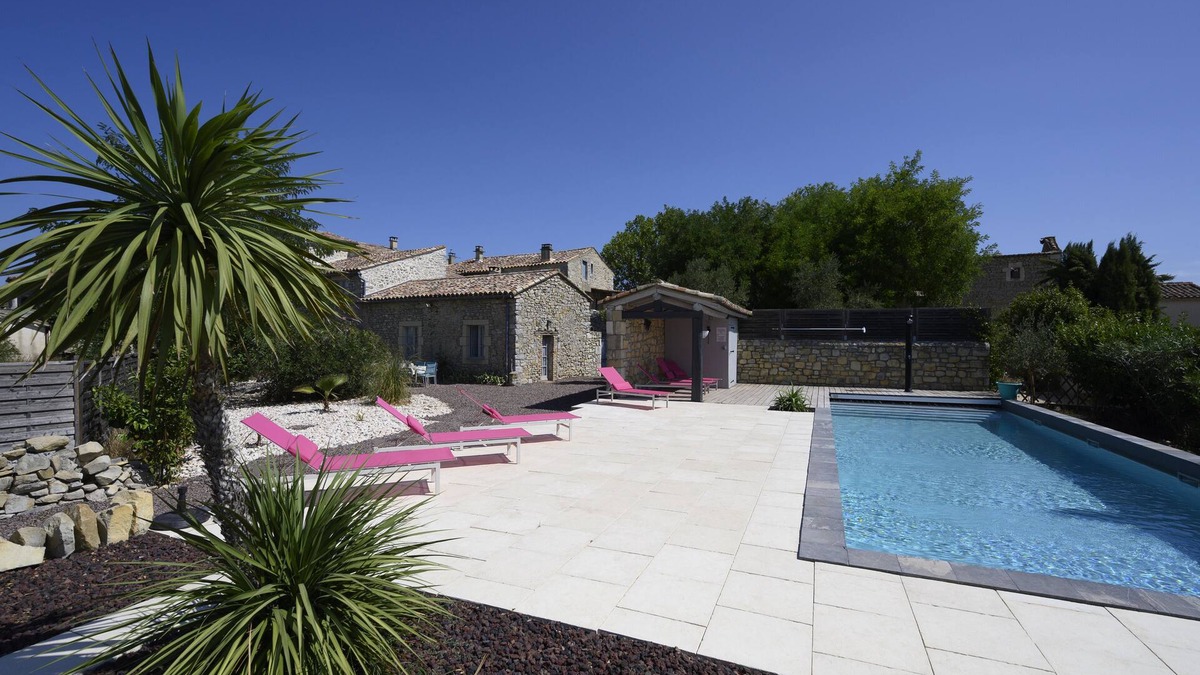 Bouquet House | Bergerie 7ch, Lussan (Uzès), swimming pool