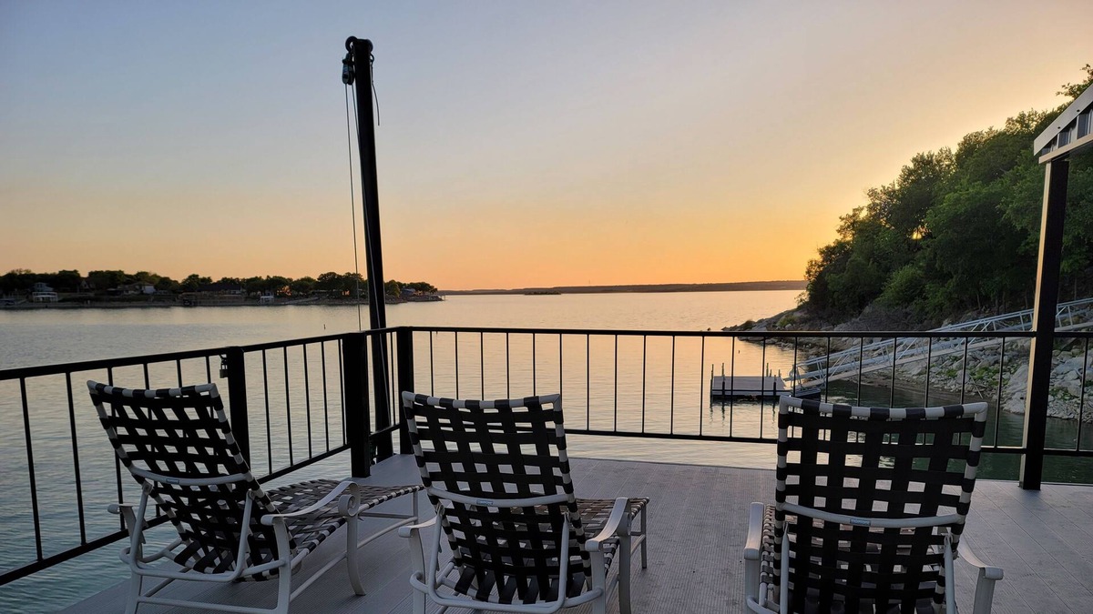 Lake Bridgeport House | Best Location! Private Dock, Arcade, Spectacular Views, Game Room, Media Room, Firepit! The Lookout