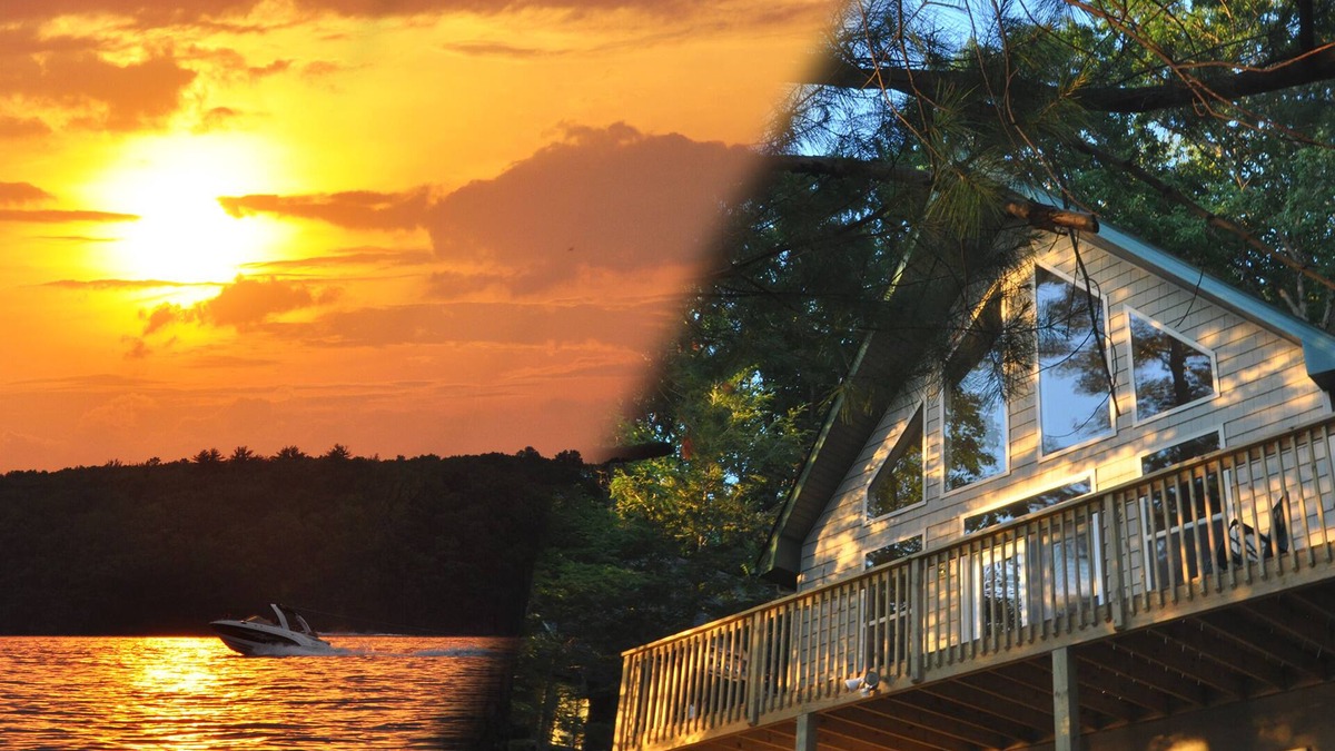 Hawley Ski Chalet | BEST WALLENPAUPACK SUNSETS - LAKEFRONT CHALET W SEASONAL DOCK/AC/Private Setting