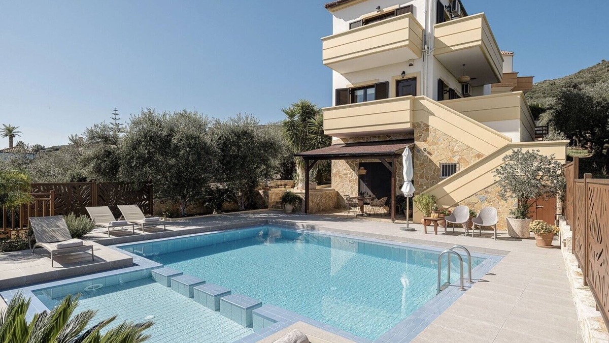 Spilia Villa | Big Villa - Private Pool - Garden & View - BBQ