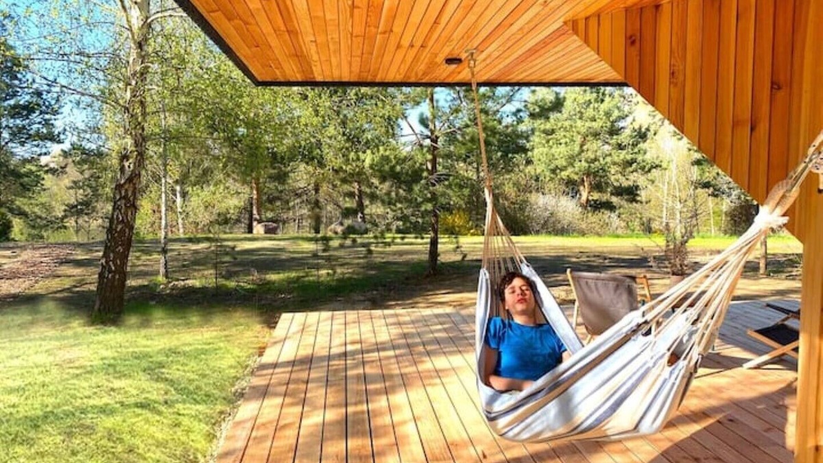 Brzozie Apartment | Bird Lodge for 6 pers. incl. sauna