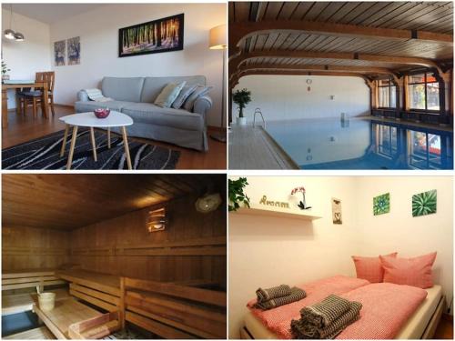 Schonach im Schwarzwald Apartment | Black Forest Schwarzwaldliebe Pool Sauna Tennis Tischtennis Wifi Netflix Natur