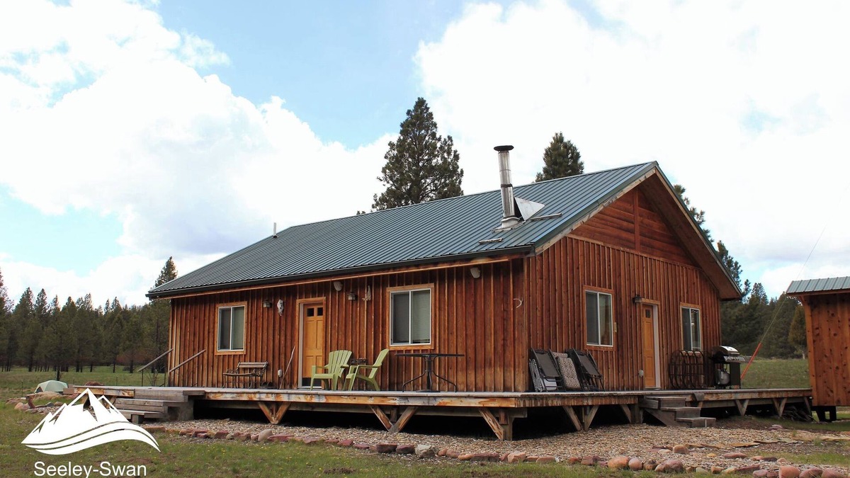 Greenough Cabin | Blackfoot River Cabins - Waterfront Retreats that sleep 6 w/Space for Campers