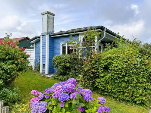 Langballigholz House | Blaue Pause - Offline-Häuschen mit Garten und Kamin