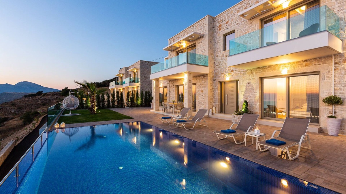 Zerviana Villa | Blue Jasmine I Twin villas, amazing seaview, ideal for 12-14 guests