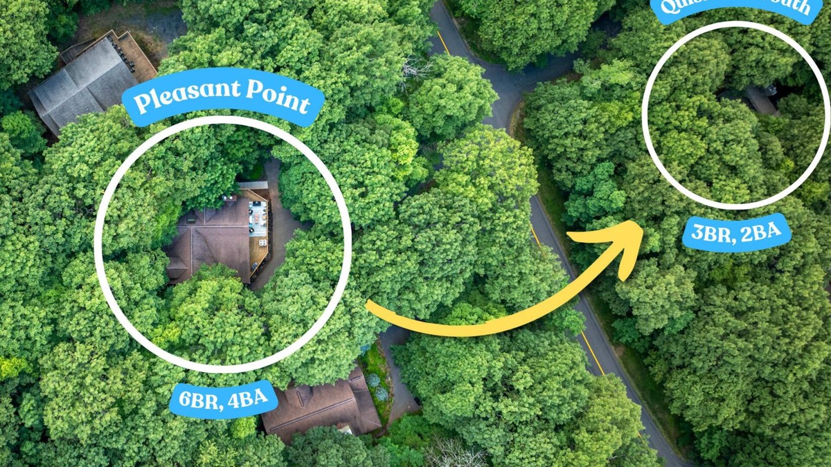Nellysford Cabin | Blue Ridge Bliss 9BR/6BA: 2 Homes Across the Street from each other! Sleeps 24