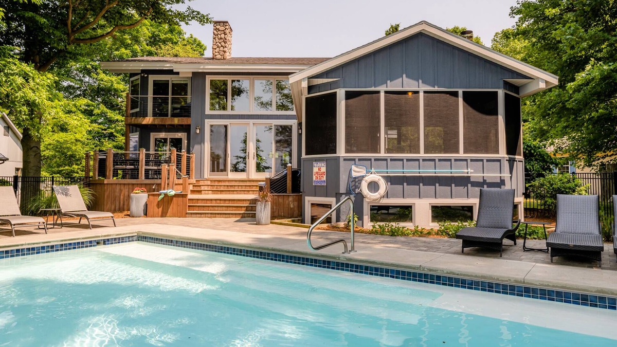 Riverside House | Blue Water Retreat - Spacious Lake Michigan retreat with In-ground pool