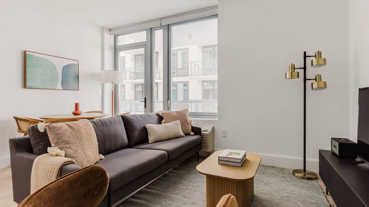 Harsimus Cove Apartment | Blueground | Jersey City, EV charging, nr park