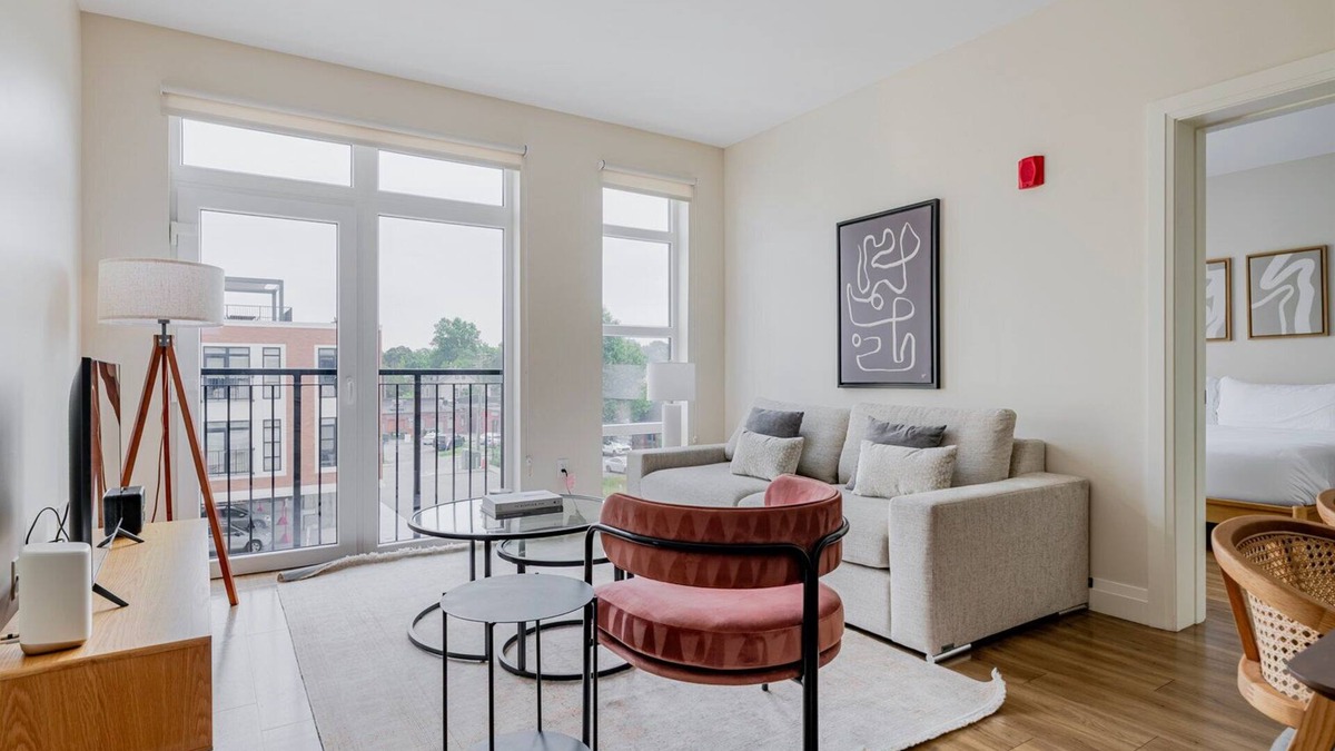 Newtonville Apartment | Blueground | Newtonville, fitness center, nr park