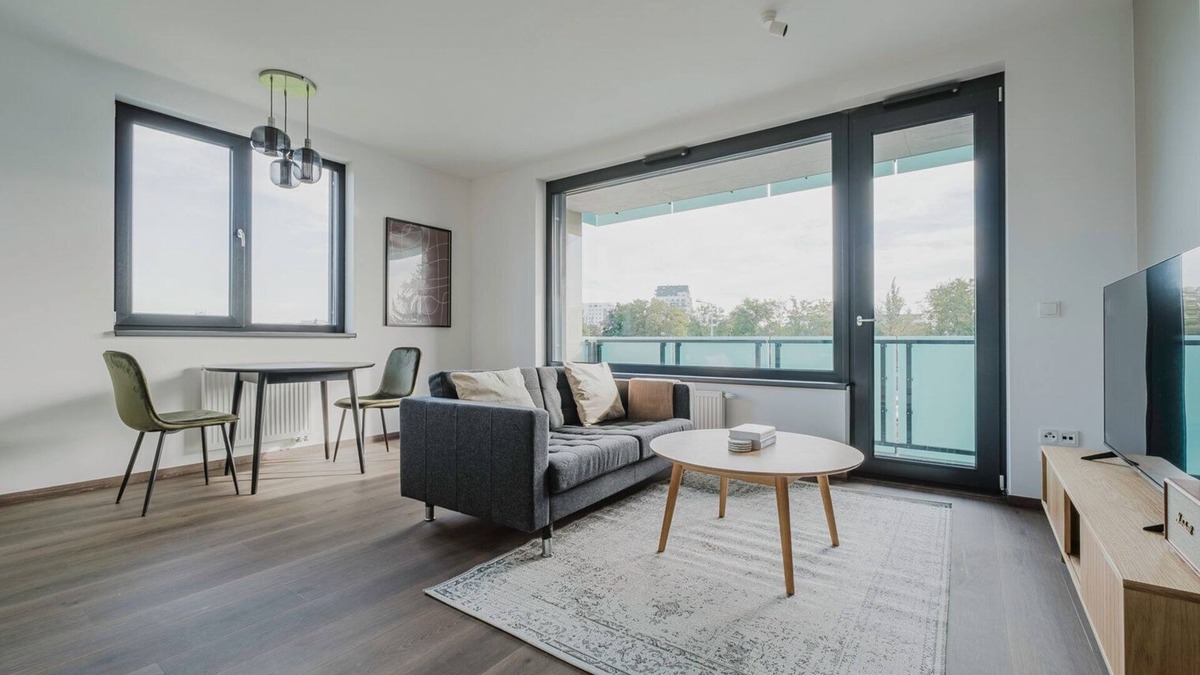 Prague 3 Apartment | Blueground | Prague 3, new build & balcony (PRG-37)