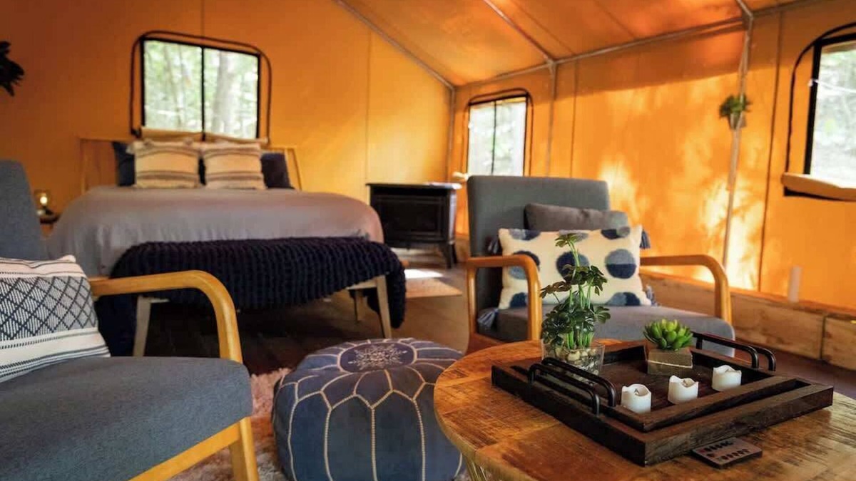 Primrose RV Rental | Bluejay's Nest-Lux Camping Tent in the Gorge️