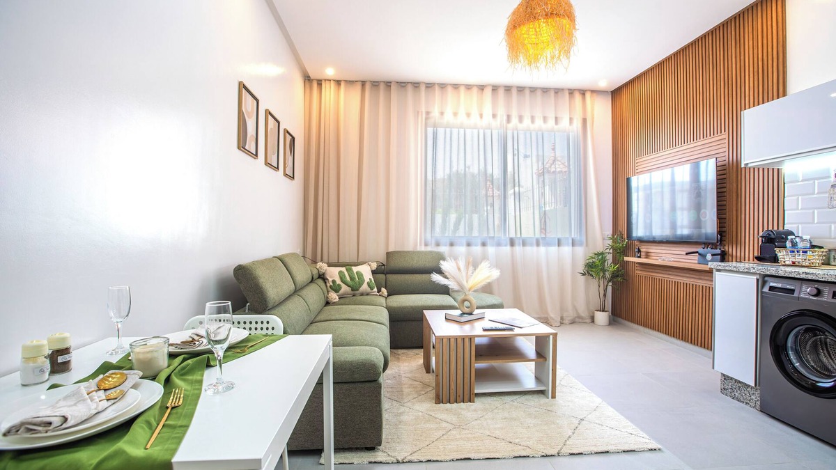 Imi Ouaddar Apartment | Brand New Hidden Cactus-3mn to Beach/Remote Work w/High Speed Wifi, AC & 4K TV