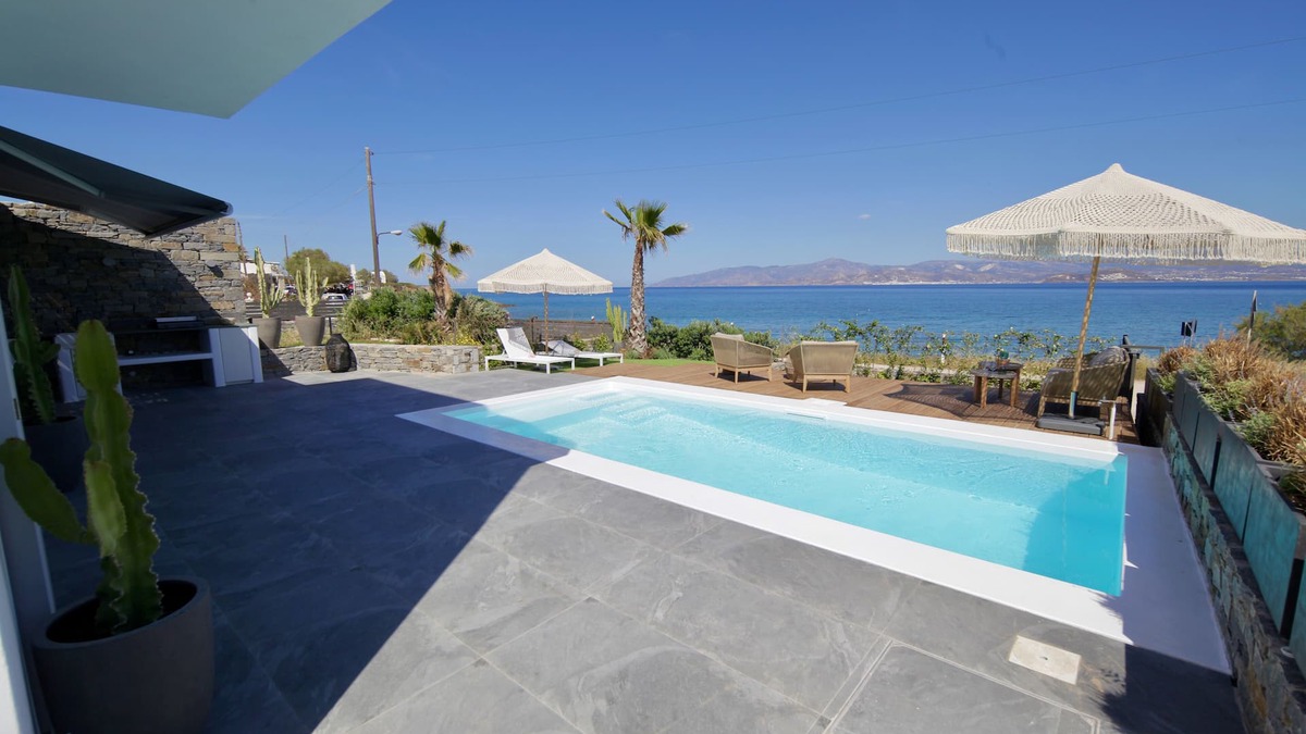 Ampelas Villa | Brand-New Luxurious Private Seafront Villa with Private Pool right on the sea