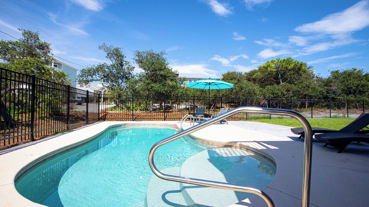Cape San Blas House | BRAND NEW Pet Considered! Private pool, fenced yards and steps to the beach