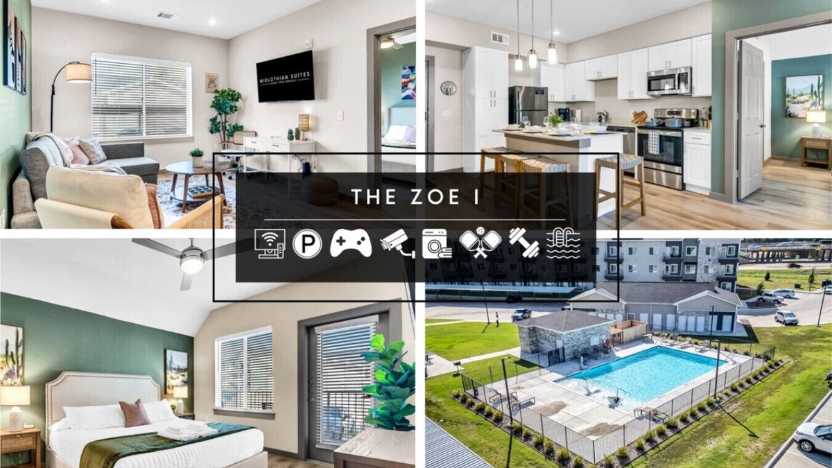 Lacy-Lakeview Apartment | Brand New, Pool, Gym, Mins to DT Waco, BU | TZ1