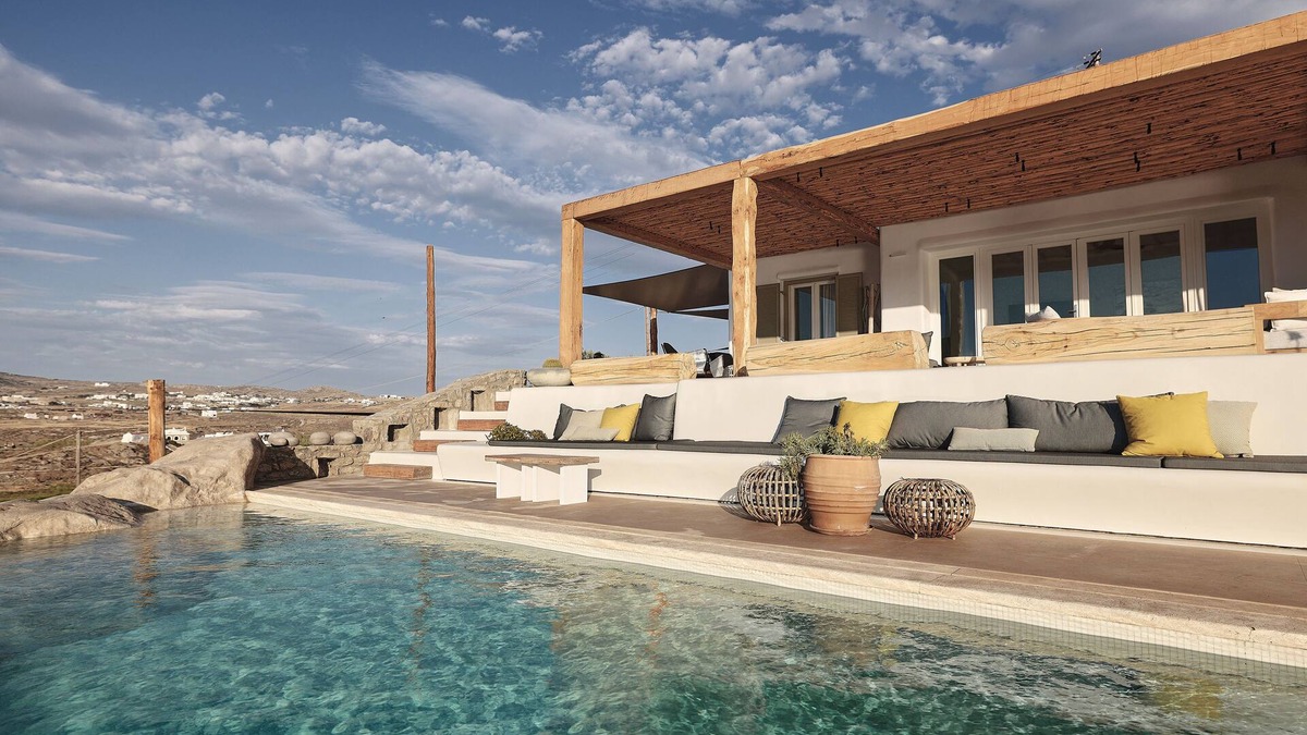 Ftelia House | Brand New Villa Rossa on Excellent Location by Ftelia beach,Breathtaking view
