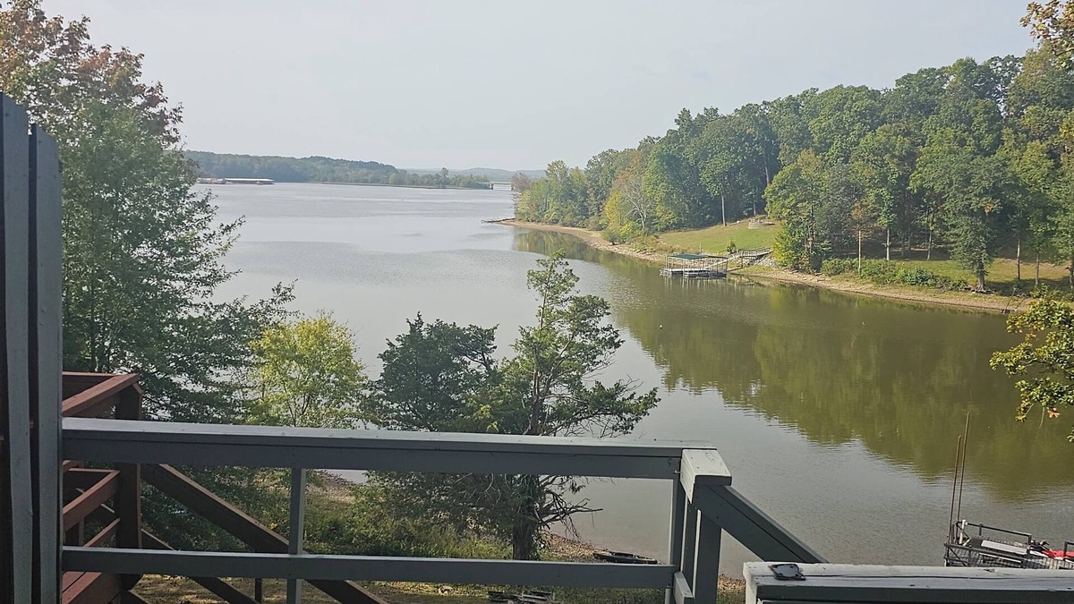Camden Condo | Breathtaking View from our Cabin-like Condo on TN River KY Lake with a boat dock