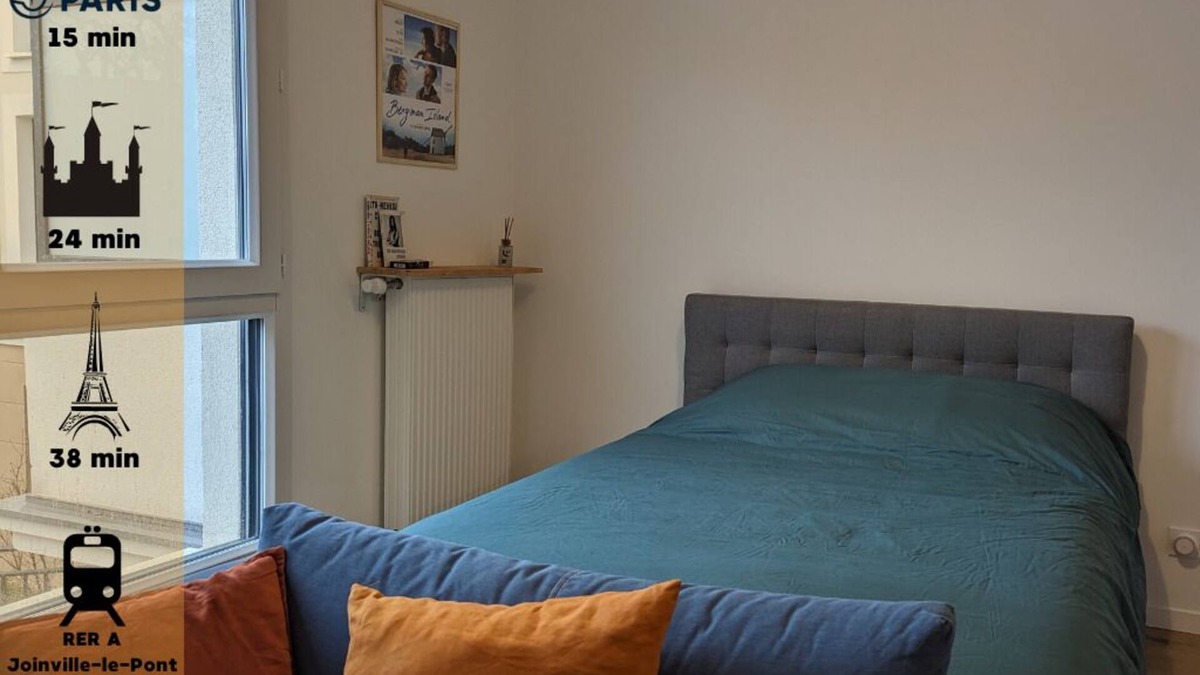 Champigny-sur-Marne Apartment | Bright studio near Paris with easy access to Disneyland via the RER A line