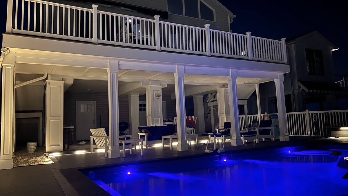 Ocean Beach III House | Bring your boat! Bay Front Contemporary with New In-ground Salt Water Pool