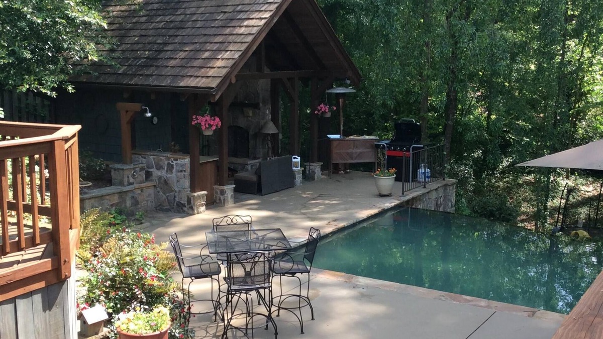 North Buckhead House | Buckhead home. Outdoor fireplace, private infinity edge pool & hot tub.