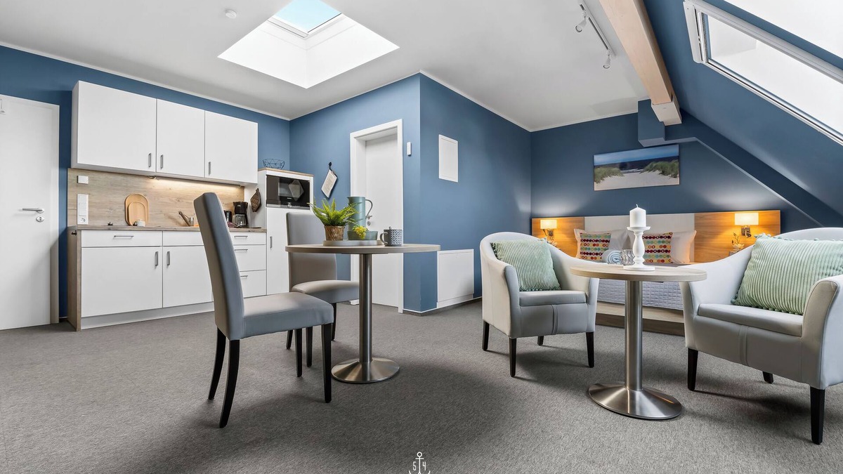 Dagebuell Apartment | Bude 8 directly on the dike in Dagebüll for 2 persons with water view