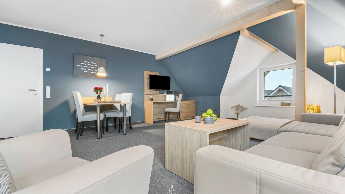 Dagebuell Apartment | Bude 9 directly on the dike in Dagebüll for 2 persons with water view