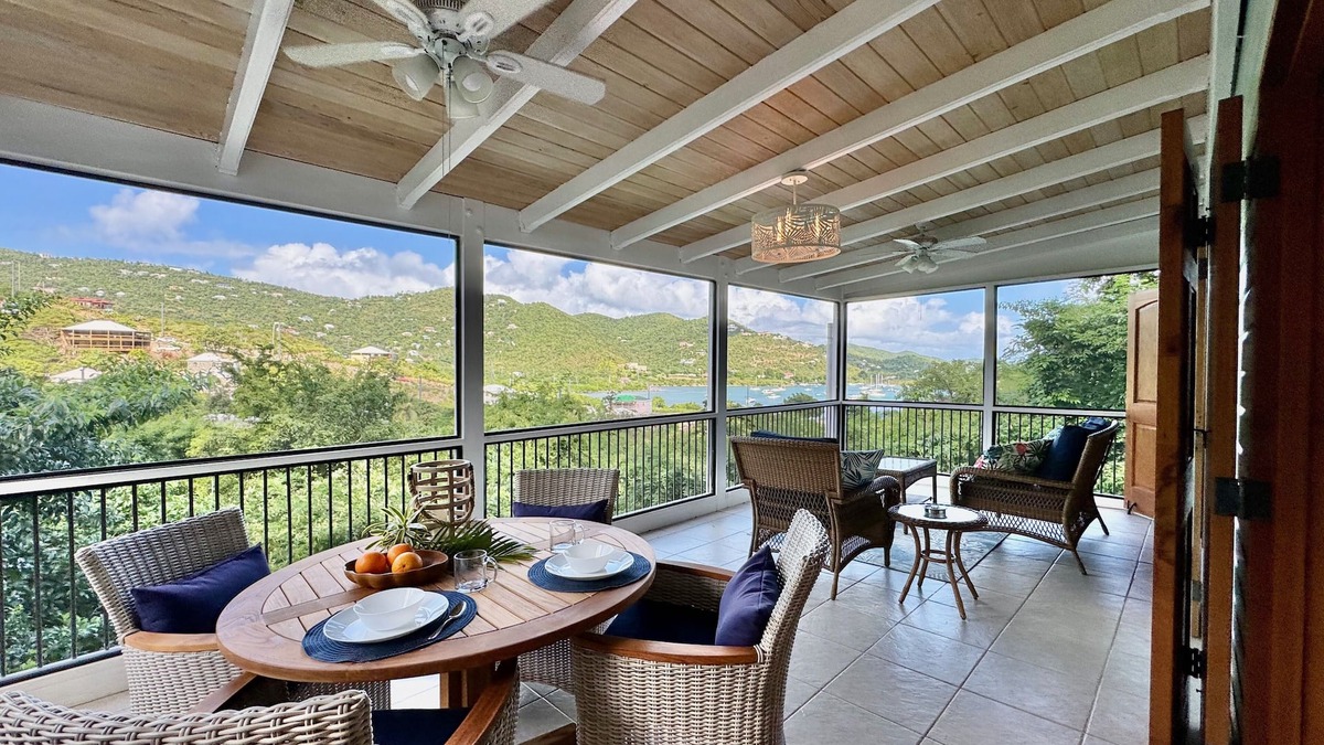 Estate Little Plantation House | Bungalow Blue ~ 1 bedroom w/AC in heart of Coral Bay