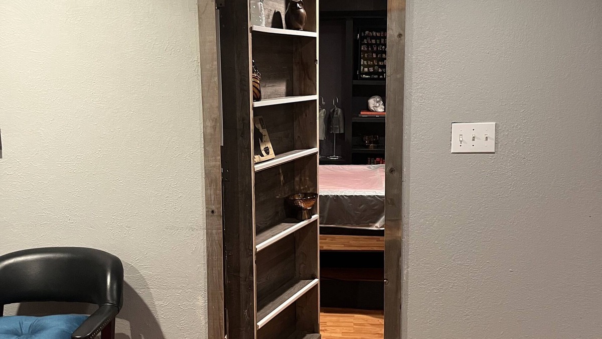 Spokane House | Bungalow with hidden room behind bookcase door and no cleaning fees