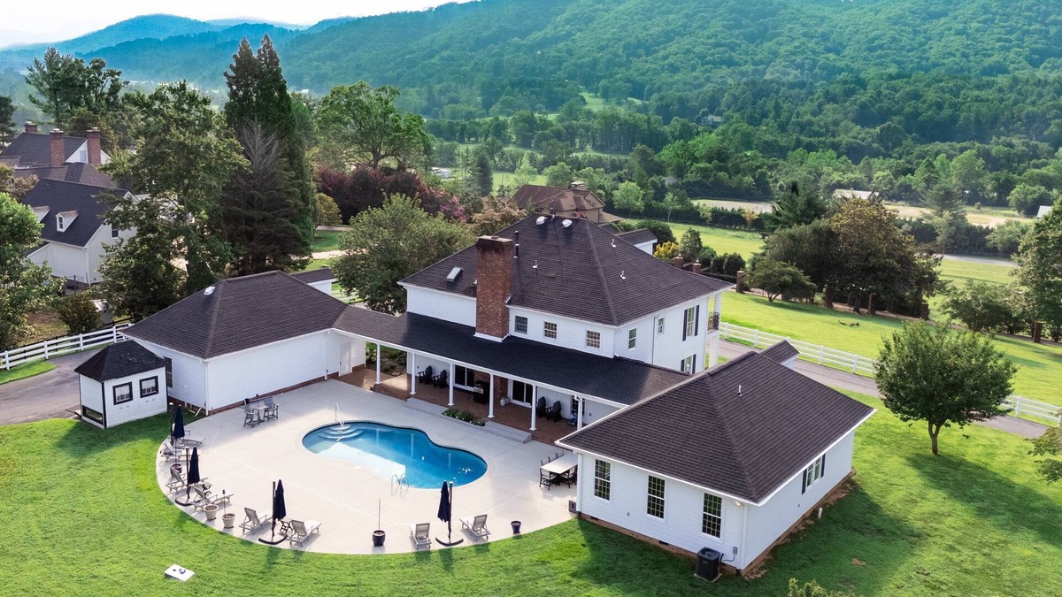 Fletcher House | Burney Mountain Pool Estate | Luxury 5BR w/Pool & Views | 20 Min to Asheville