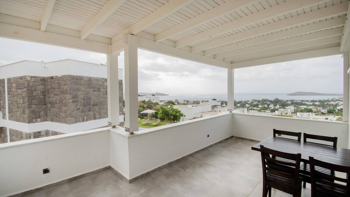 Dagbelen Villa | BV-20 3+1 Triplex Private Pool Sea View Villa in Ortakent