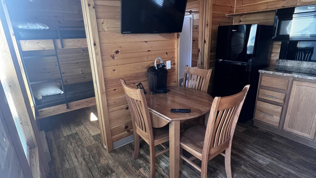 Dickerson Run Cabin | Cabin 4 - Stay like royalty. Sit on your concrete patio overlooking the beautiful Youghiogheny River.