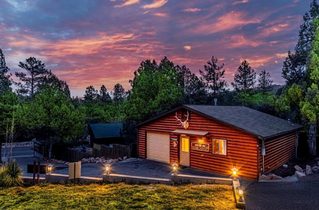 Christopher Creek Ski Chalet | Cabin #6 Bobcat Bunkhouse - Pet Friendly - King Bed - Sleeps 4