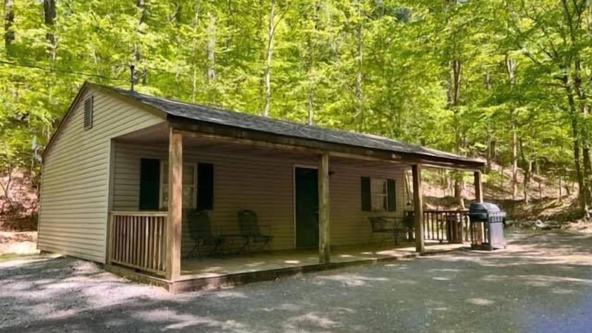 Eddyville Cottage | Cabin In The Woods (Sleeps 1-6) - Secluded cabin: 1BR (2Q), 1BA (shower), LR, kitchen, patio, fire pit.
