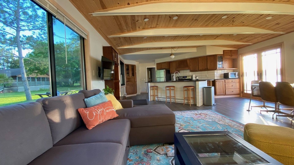 Ottertail Resort | Cabin, Lakeside Historic Boathouse with Sand Beach & Volleyball, SUPER PRIVATE