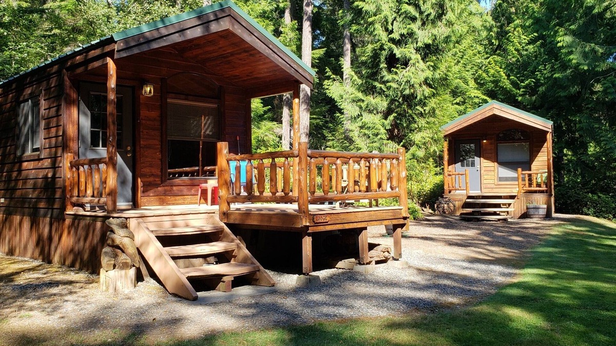 Adelma Beach Cabin | Cabins at Treefrog Woods, Port Townsend. Includes two(2)private cabins & grounds