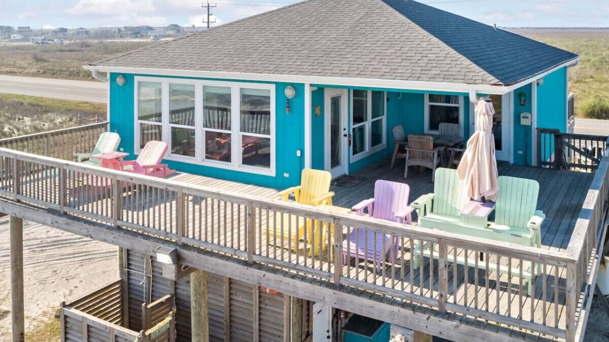 Port Bolivar Apartment | Cabn By the Sea Ultra Secluded Beachfront Home
