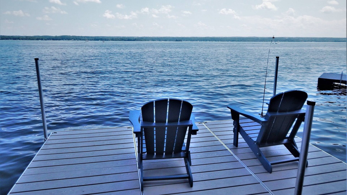 Seneca Falls House | Calm on Cayuga. Lakefront home on Cayuga Lake with dock and screened in porch