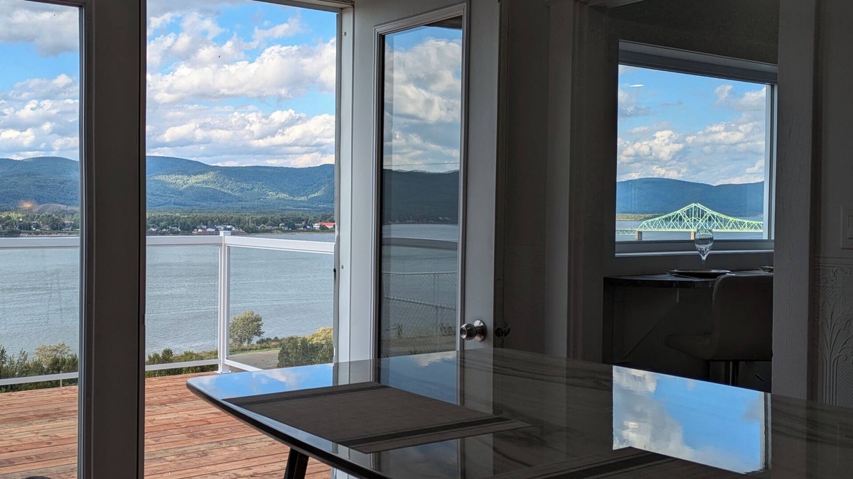 Campbellton House | Campbellton Cliffside view of the river & bridge!