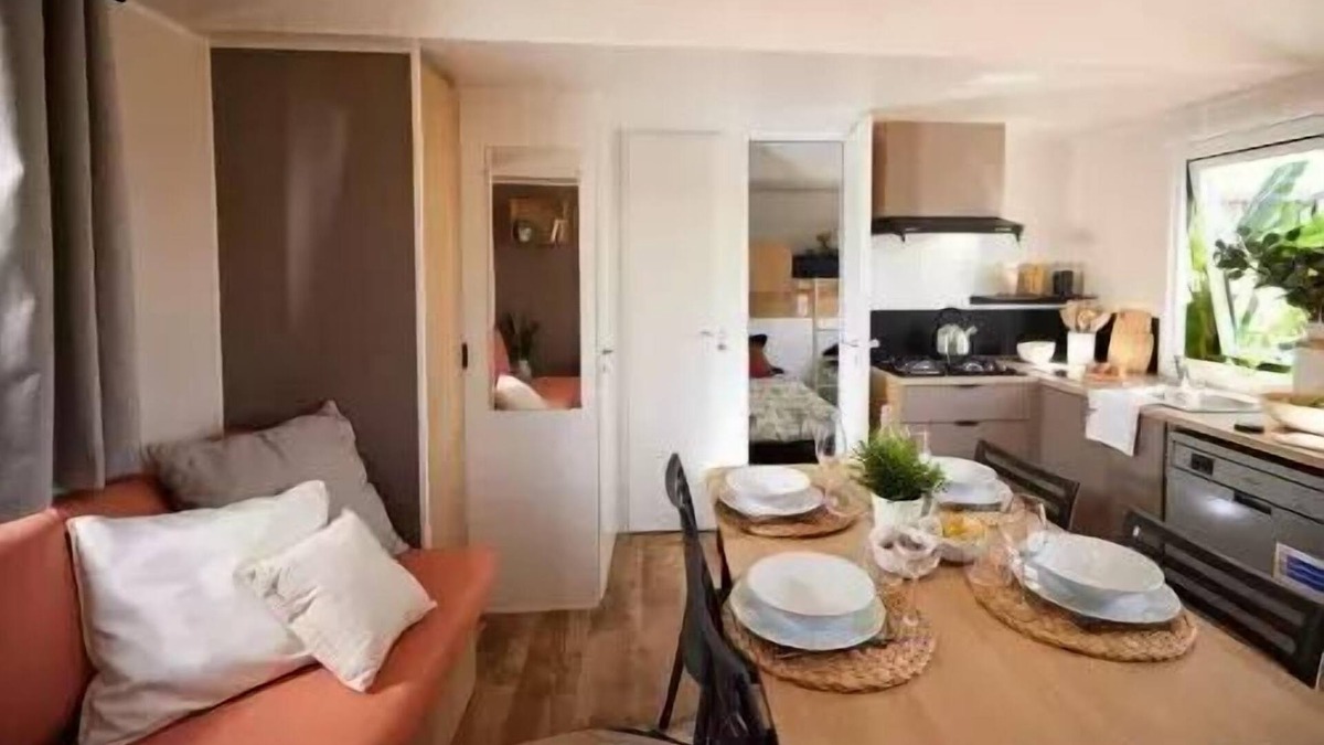 Peigney House | Camping de la Liez * - Mobil-home New Espace 4 Rooms 6 People Air Conditioned
