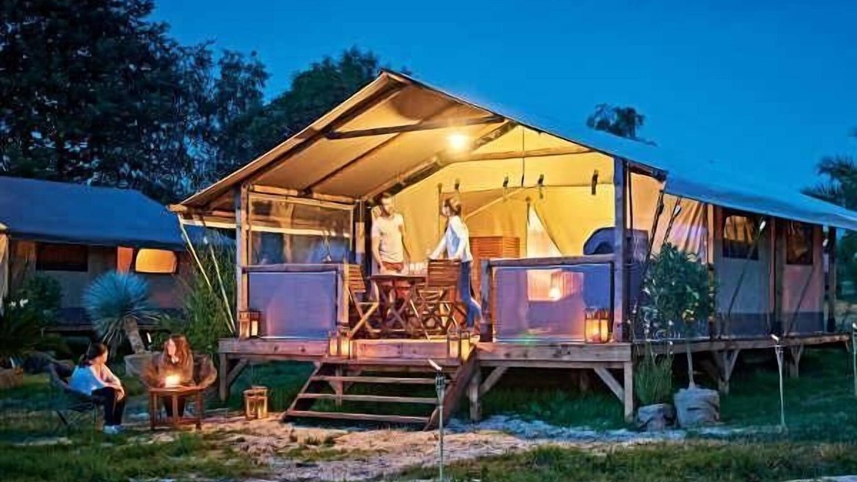 Grignan RV Rental | Camping Flower Les Truffières * - Kenya Lodge Tent 3 Rooms 5 People