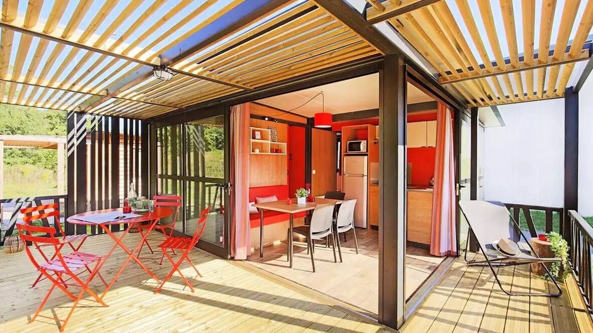 Saint-Leger-de-Fougeret Ski Chalet | Camping LA FOUGERAIE * - Panoramic Pond Chalet - 2 bedrooms 5 people