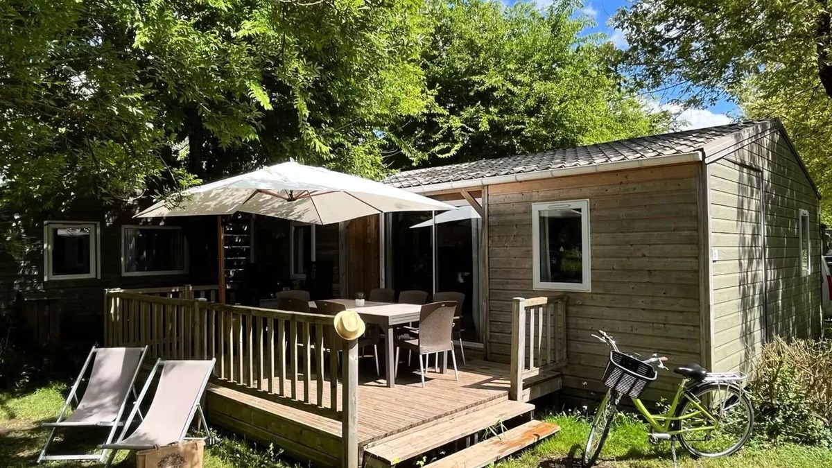 Coulon Ski Chalet | Camping La Venise Verte * - PREMIUM chalet 50m² (3 bedrooms) + terrace + TV + LV + Plancha + Air conditioning 7 people