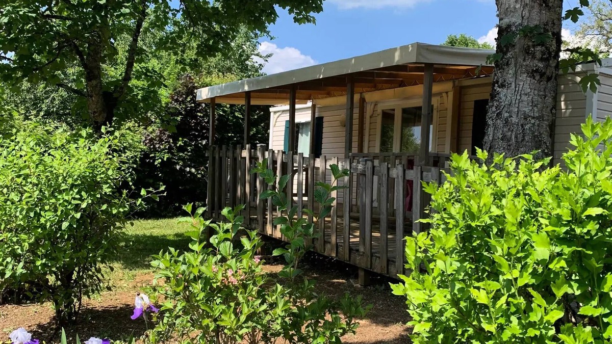 Limeuil House | Camping les Poutiroux * - Résidence mobile - adapté aux personnes à mobilité réduite +TERRASSE COUVERTE 5 personnes