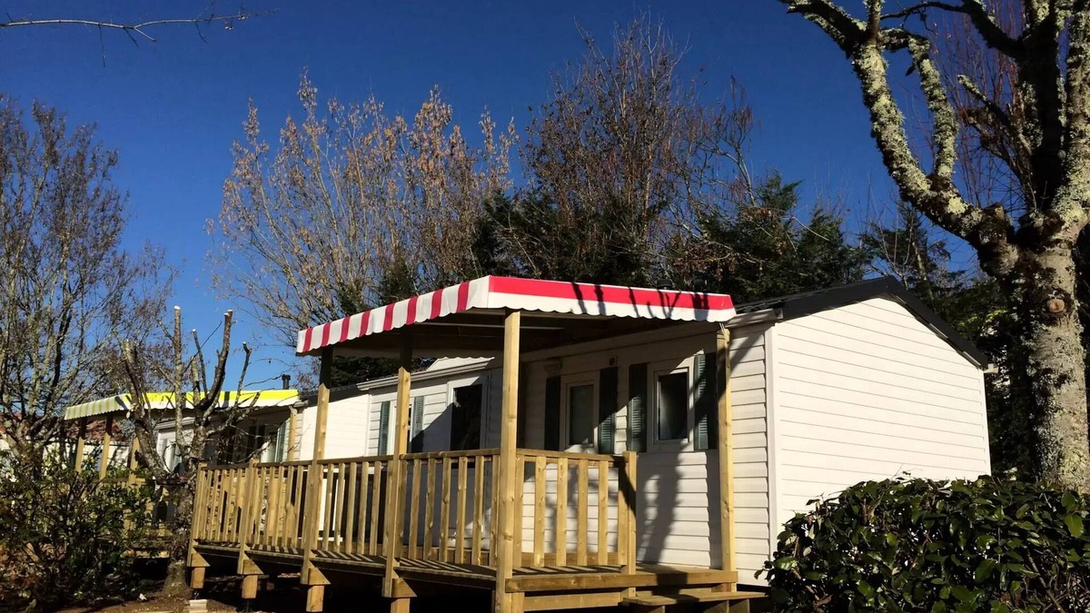 Paunat House | Camping les Poutiroux * - Résidence Mobile Confort terrasse semi-couverte 5 personnes
